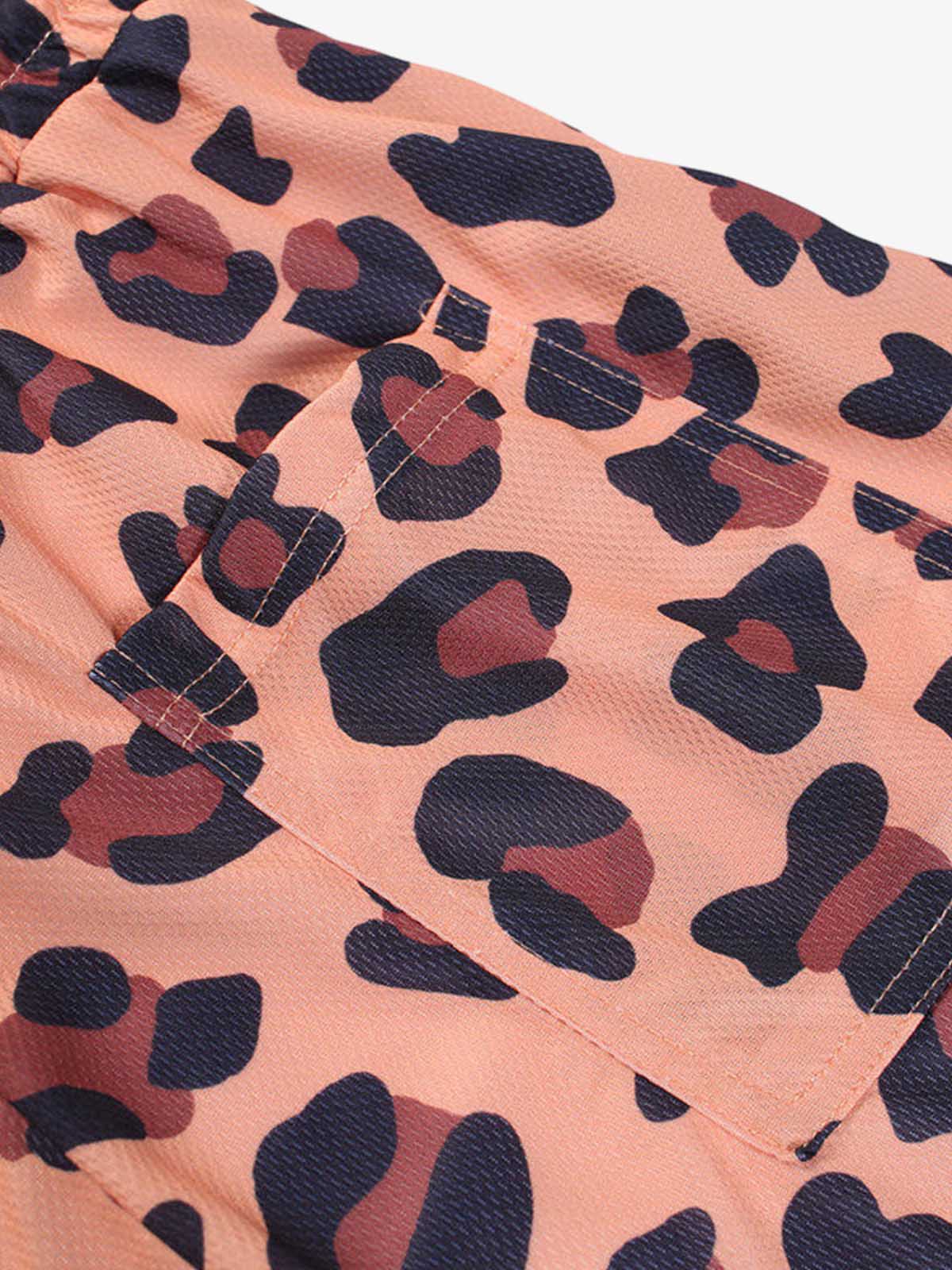 Short à cordon de serrage à motifs animaliers