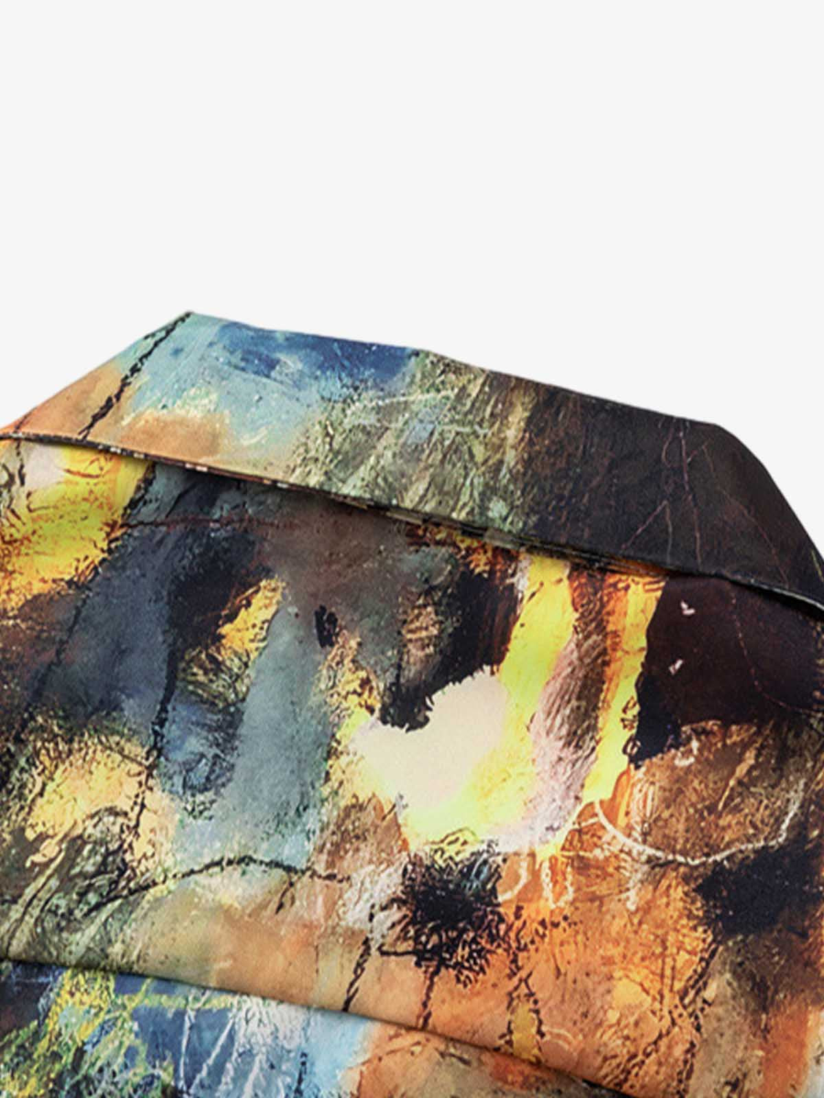 Thesupermade Oil Painting Print Short-sleeved Shirt 