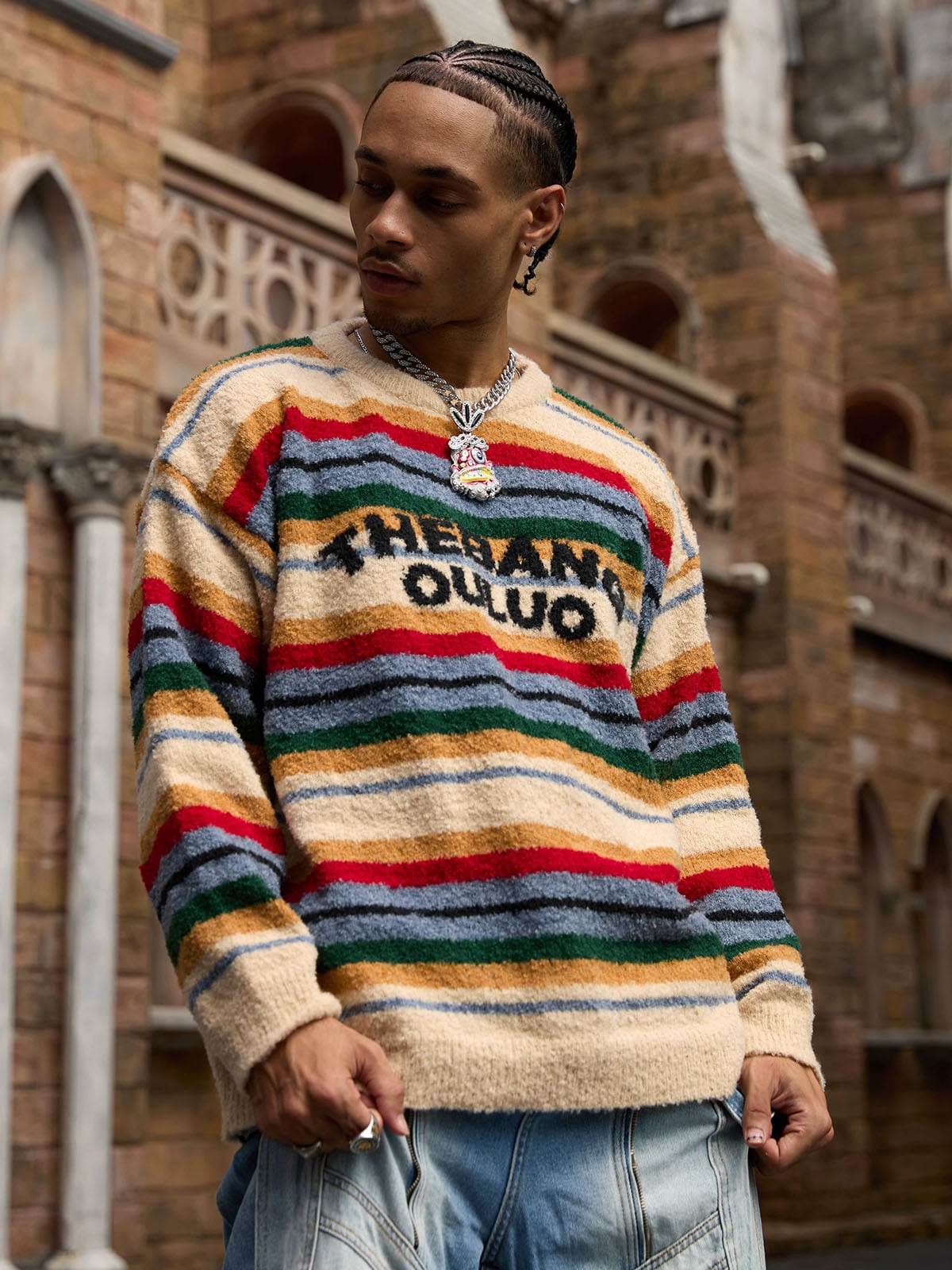 Thesupermade Vintage Striped Sweater - 2344