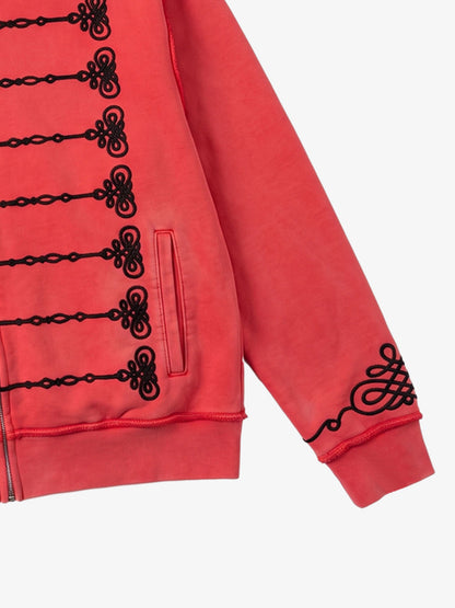 Street Style Fold-Button Hoodie