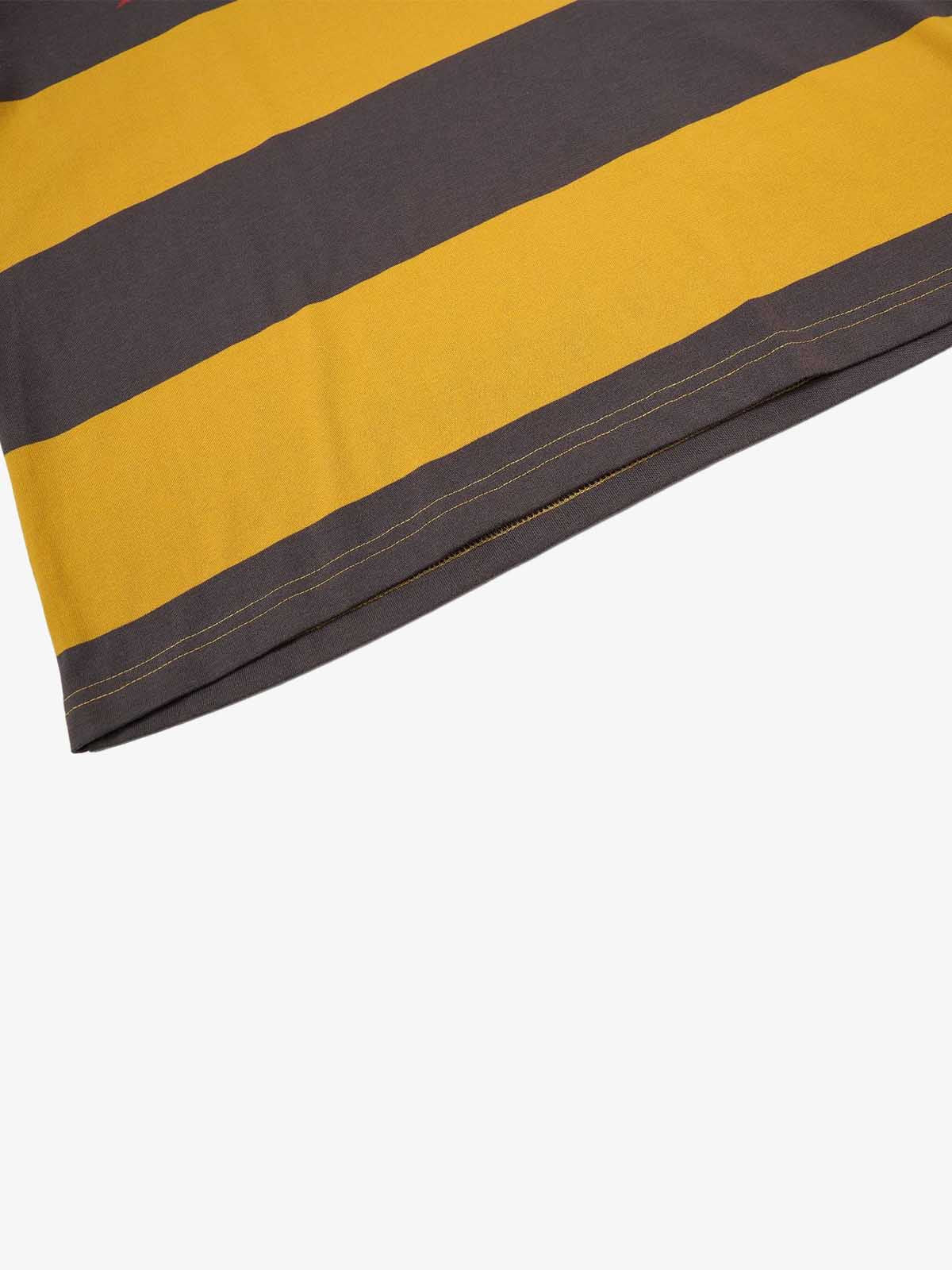Vintage Striped Rugby Polo Shirt 