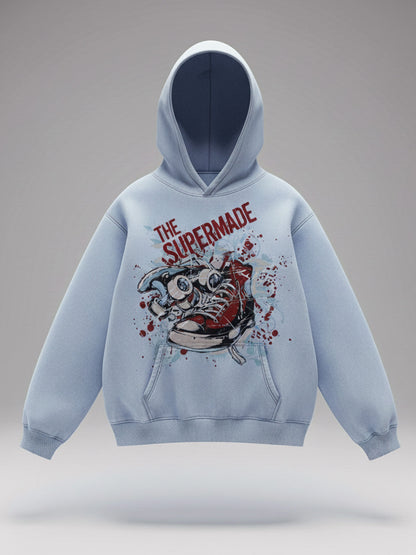 Stylish Graphic Hoodie with Bold Sneaker Design for Casual Wear 