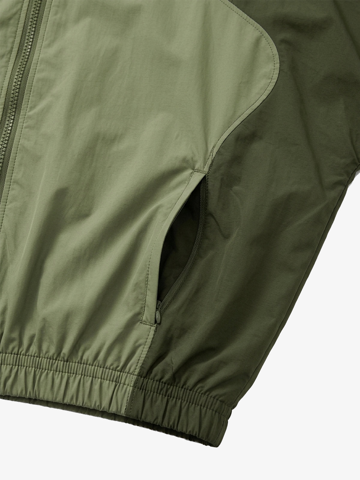 Graphic Print Batwing-Sleeve Nylon Track Jacket
