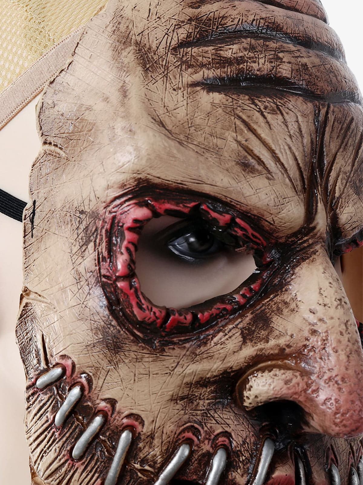 Halloween Zombie Mask with Scary Teeth and Bloody Eyes for Costume Parties 