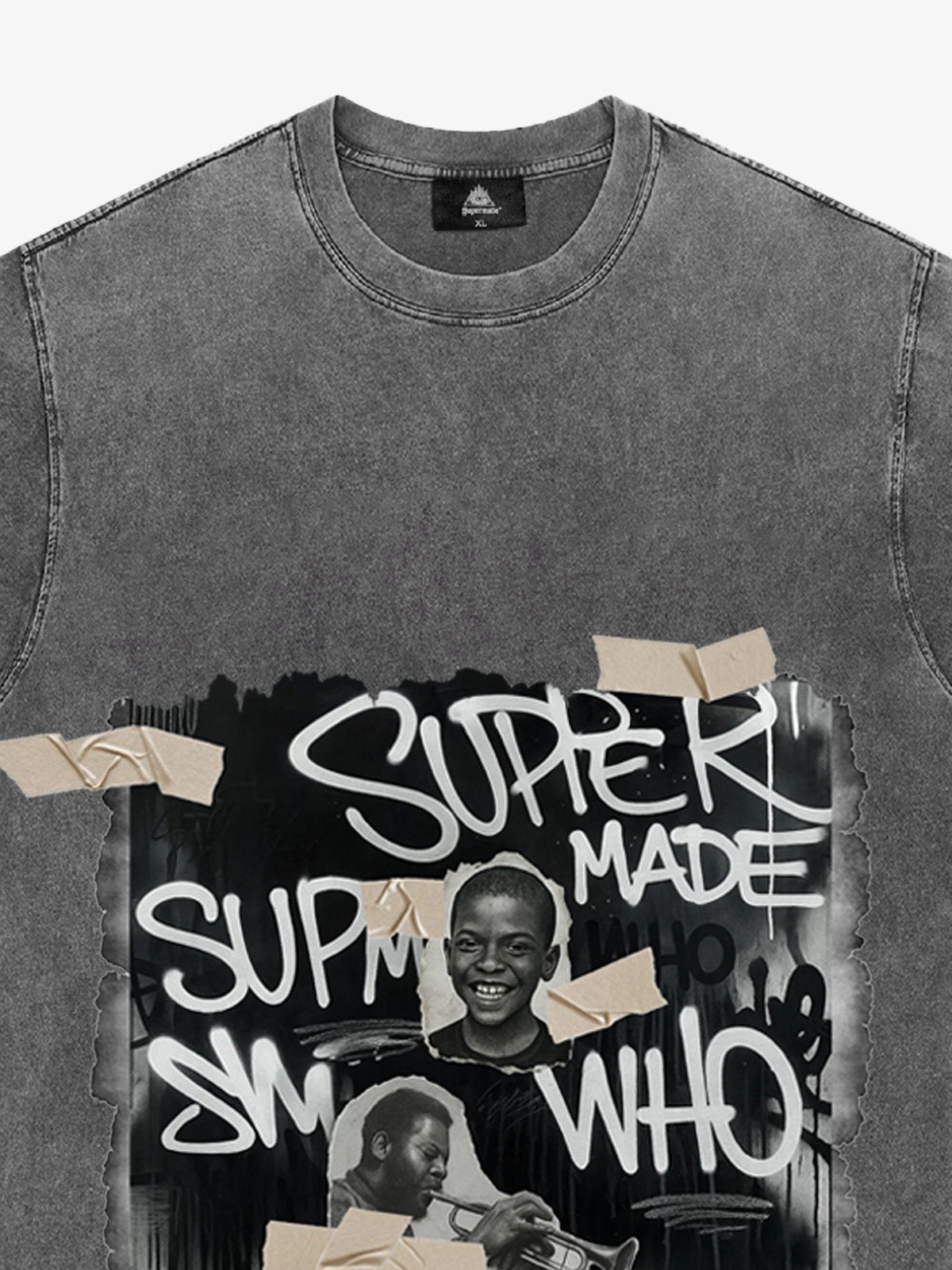 Supermade Street Retro Character Collage T-shirt 