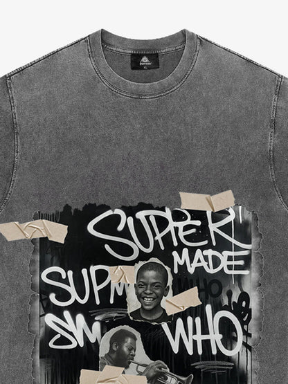 Supermade Street Retro Character Collage T-shirt 