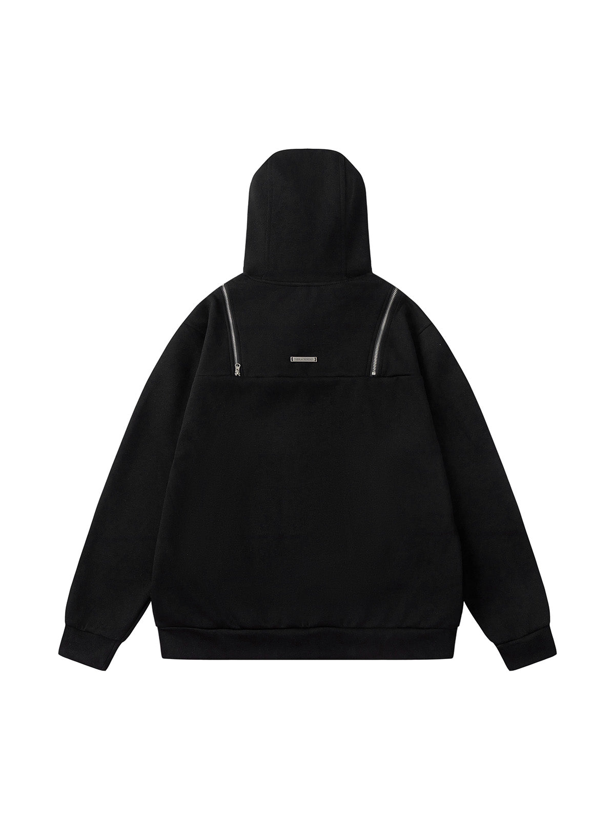 Deconstructed Rivet Angular-Zip Hoodie 