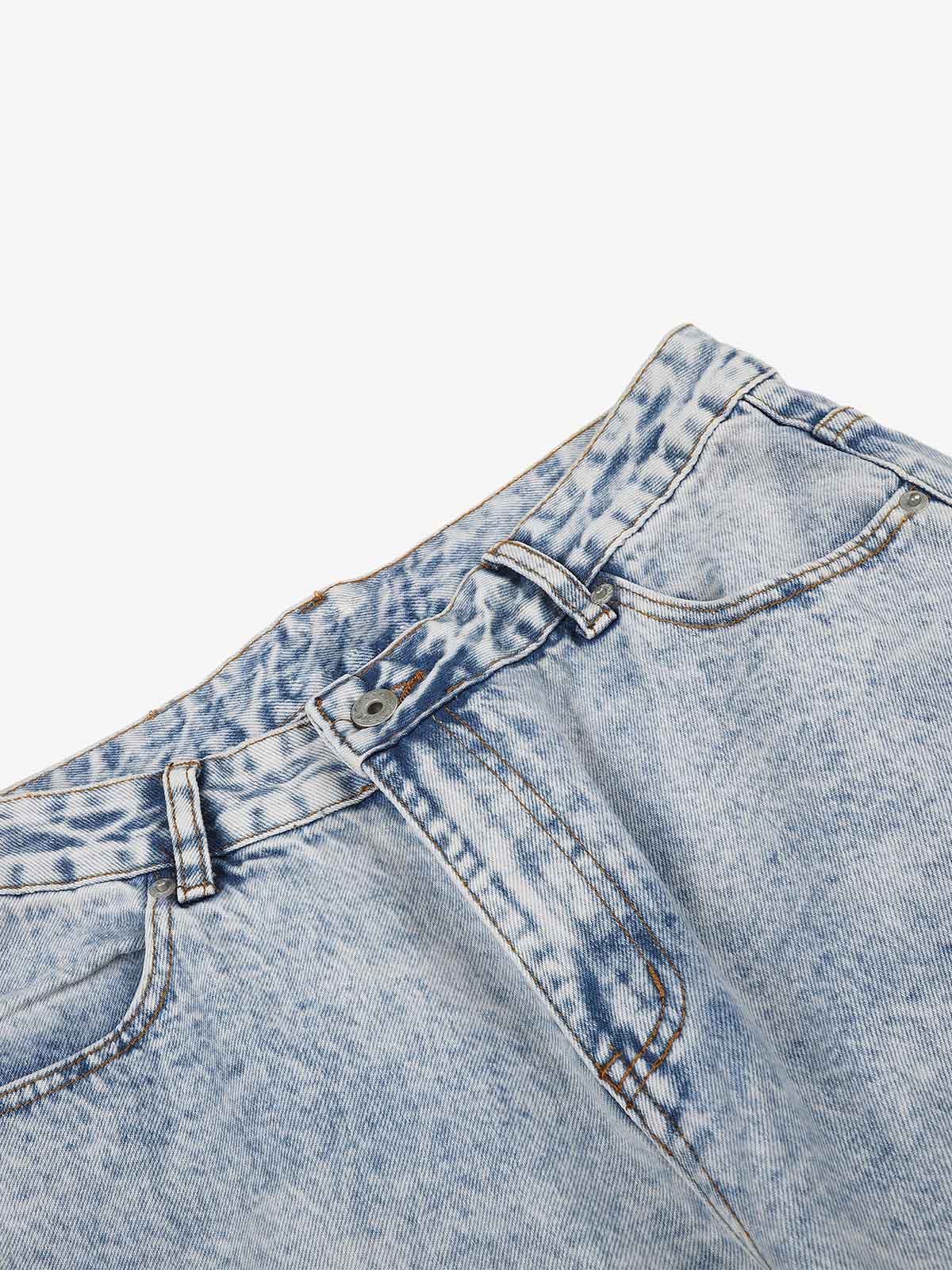 Angel Wing Print Bggy Jeans
