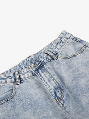 Angel Wing Print Bggy Jeans