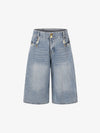 Studded Raw Edge Pocket Jorts