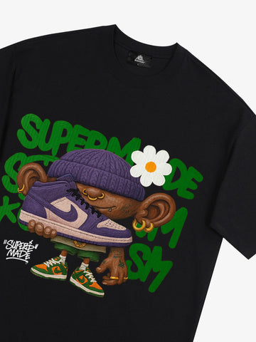 Street Cartoon Sneaker Graffiti Sneaker T-shirt 