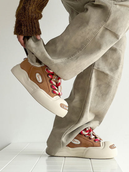 Stylish Platform Sneakers with Heart Design for Everyday Wear 