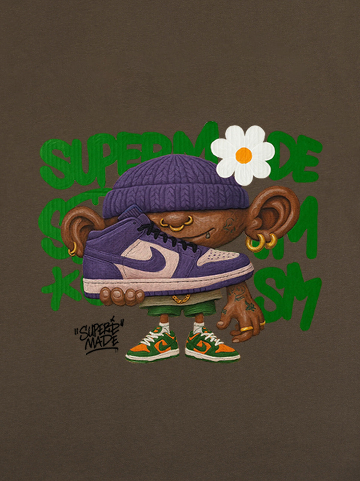 Thesupermade Cartoon Graffiti Sneaker Lovers T-shirt 