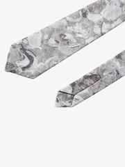 Grey Floral Tie