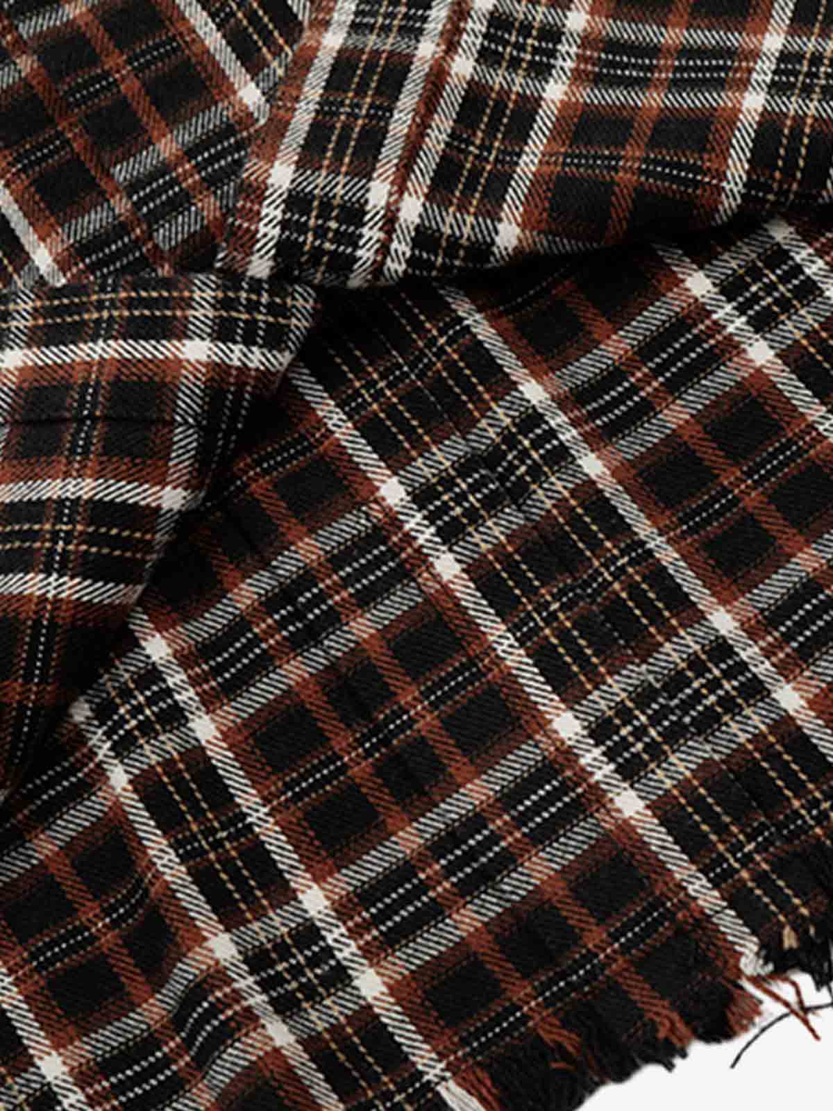 Frayed Plaid Short-Sleeve Shirt 