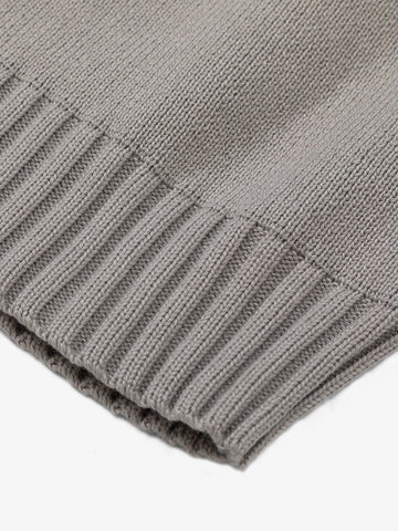 Layered Double V-Neck Ribbed Knit Cardigan 