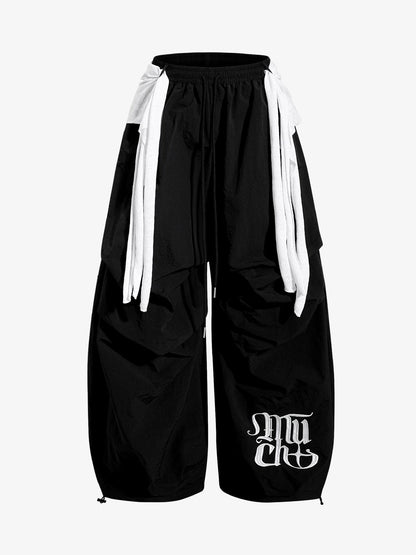 Strapped Detachable Curved Pants