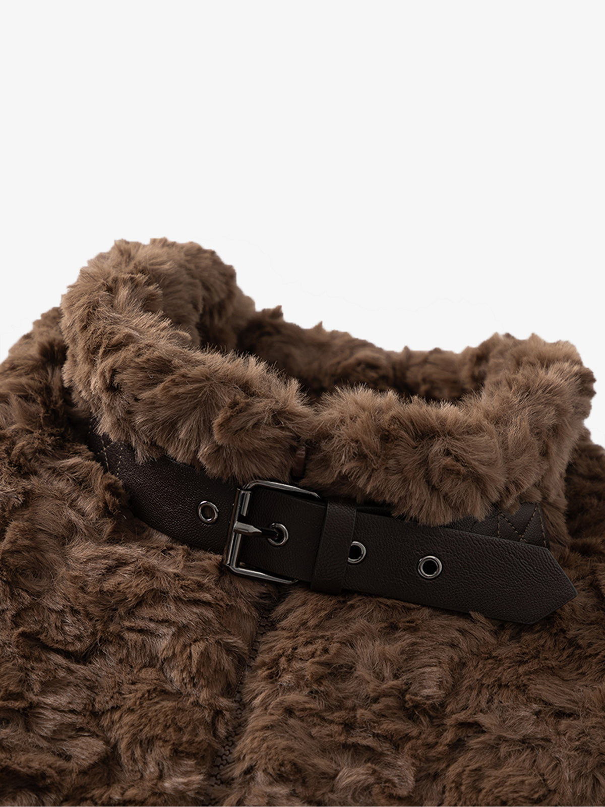 Vintage Stand Collar Sherpa Fleece Cotton Jacket 