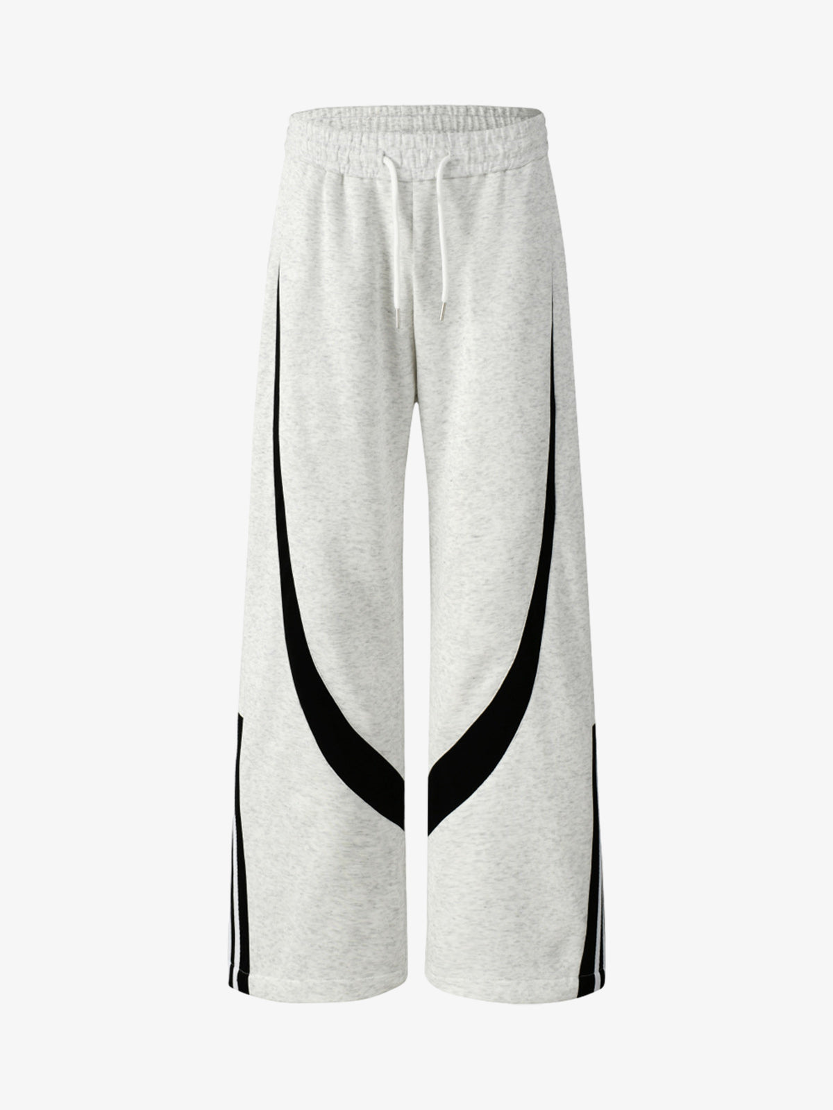 Retro Motorcycle Colorblock Structure Drape Pants 