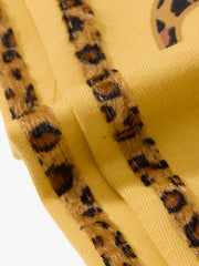 Leopard Letter Graphic Patchwork Drawstring Sweatpants