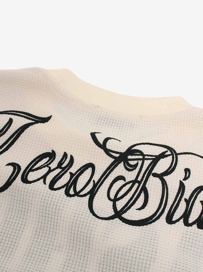 Thesupermade Retro Letter Print Long-sleeved T-shirt 