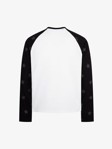 Flag Graphic Waffle Boxy Fit Long Sleeve Tee