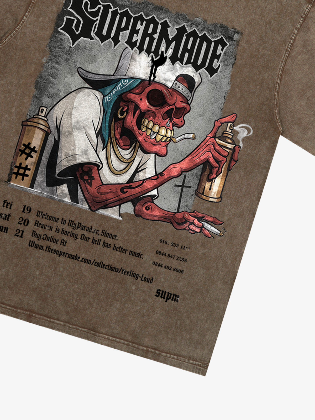 Graphic Tee with Bold Skull Design for Men 