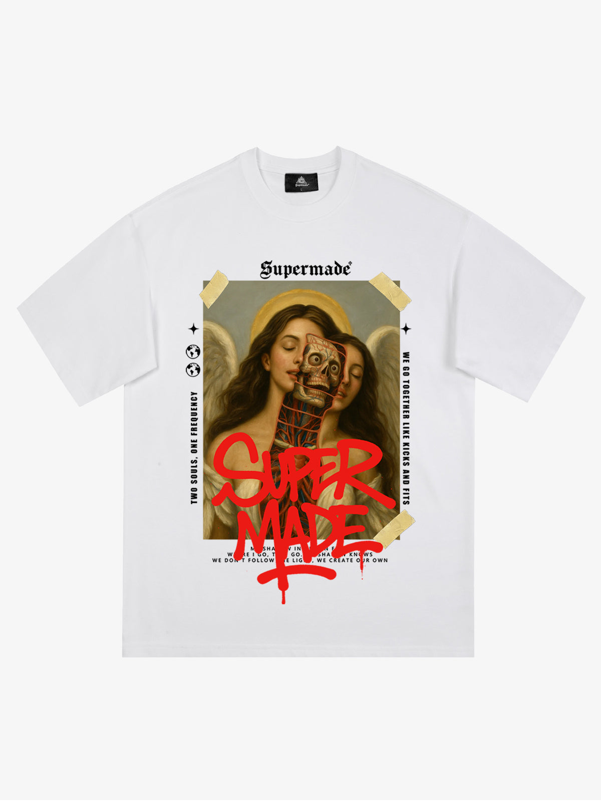 Angel and Demon Struggle Graphic T-shirt 