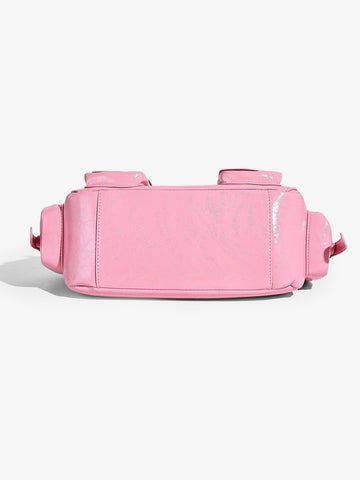 Studded Belt Buckle Shoulder Bag