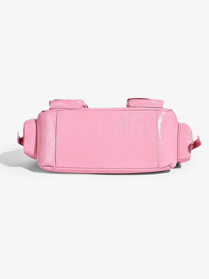 Studded Belt Buckle Shoulder Bag