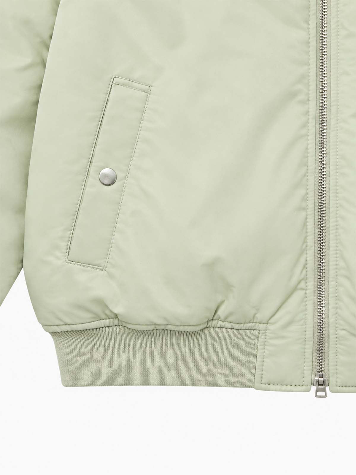 Faux-Shearling Collar Lightweight Padded Coat