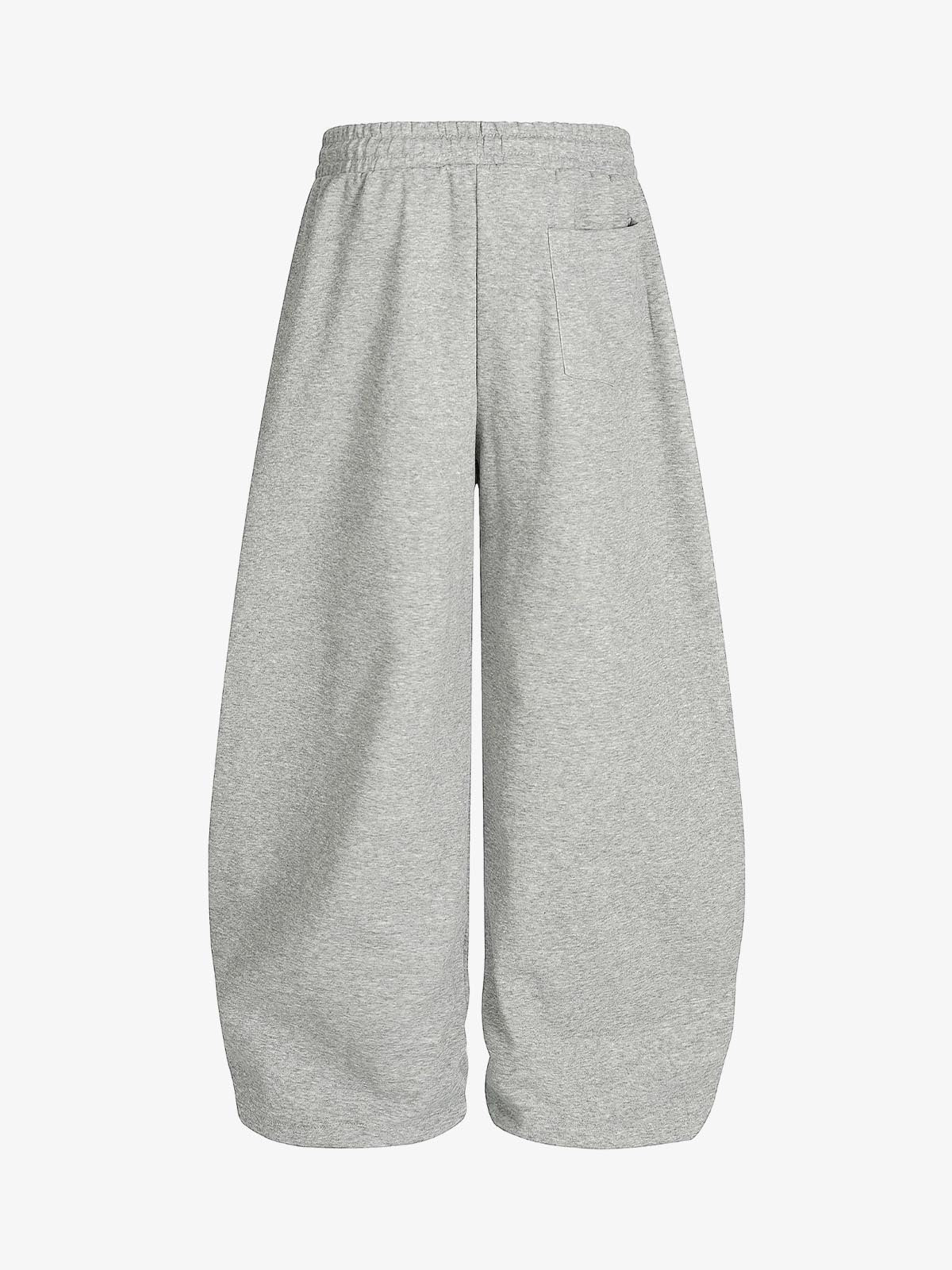 Stylish Wide-Leg Sweatpants with Patriotic Heart and Number Patch Design 