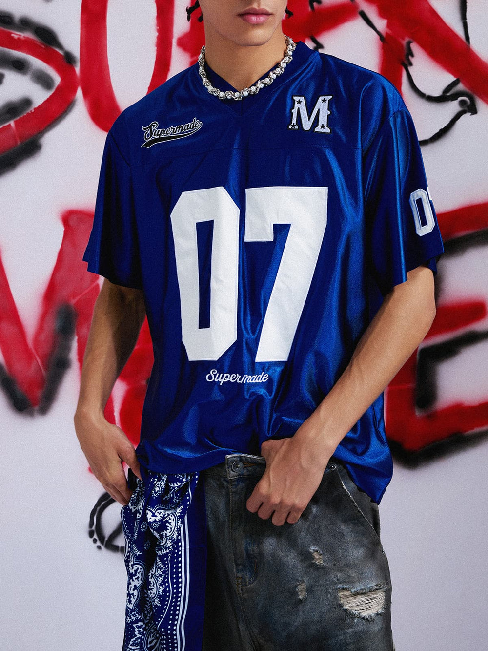 Jersey Loose Satin 07 Stitching Sports T-Shirt 