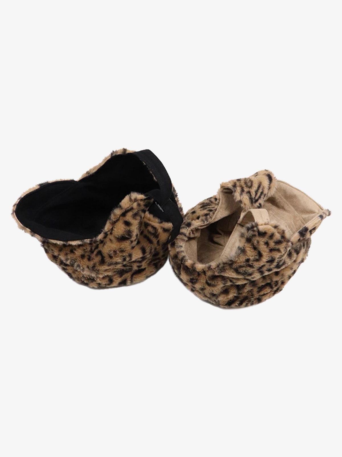 Retro Leopard Plush Earmuff Winter Hat 