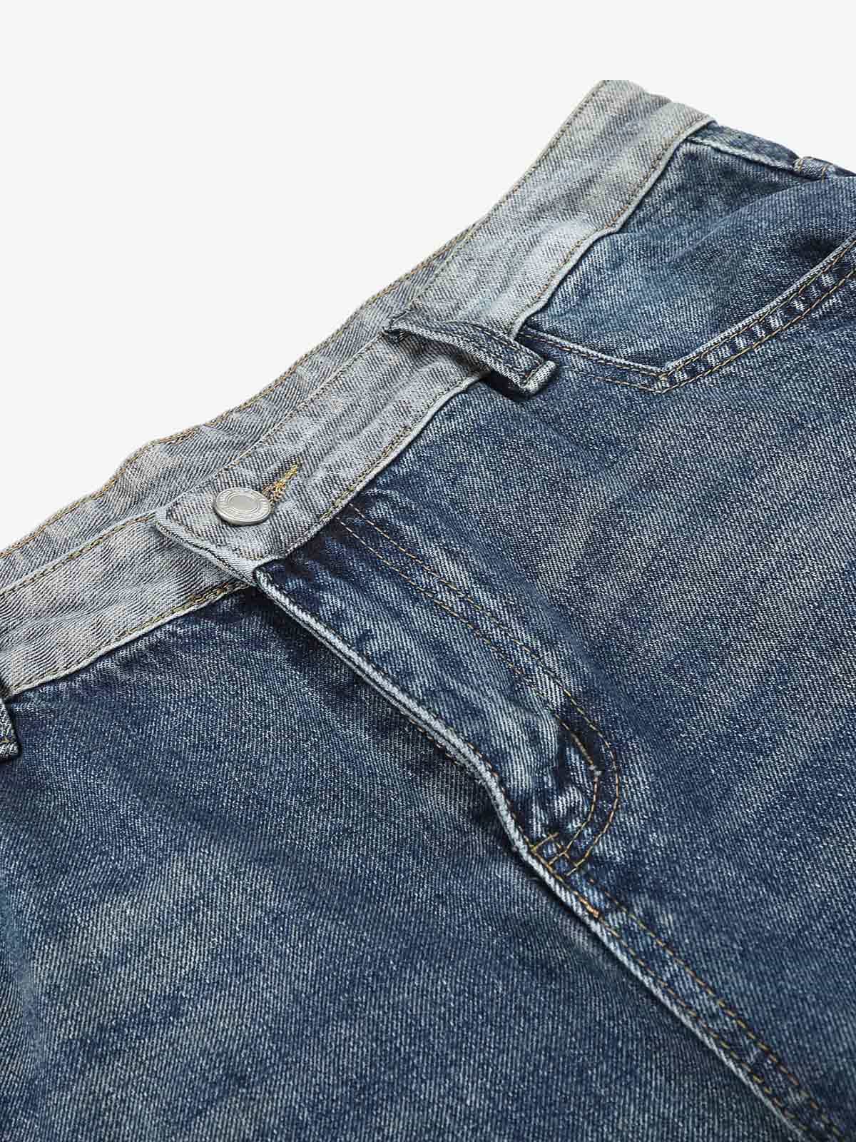 Arbeitskleidungs-Shorts mit Farbblockmuster