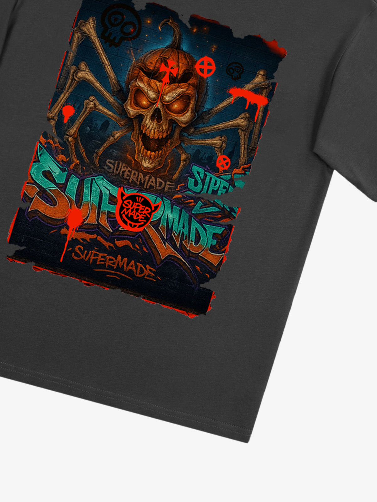 Bloody Dark Skull Spider T-shirt 