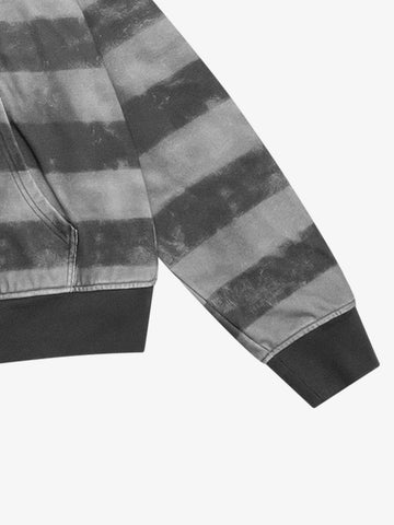 Distressed Star Stripe Hooded Cardigan Set