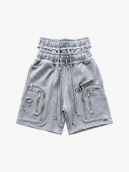 Double Waist Cargo Shorts
