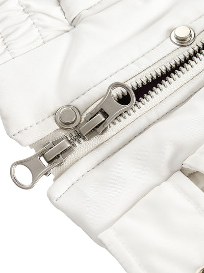 Embroidery Double-ended Zipper Bomber Jacket 