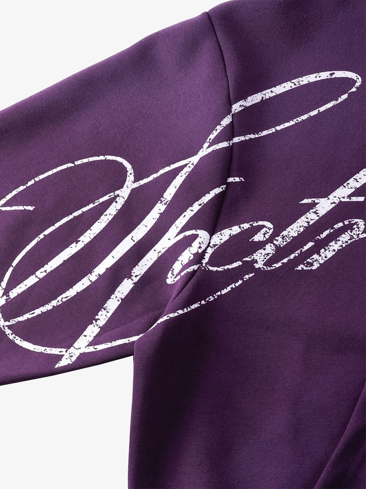 High Street Script Letter Print Zip-up Hoodie Jacket 