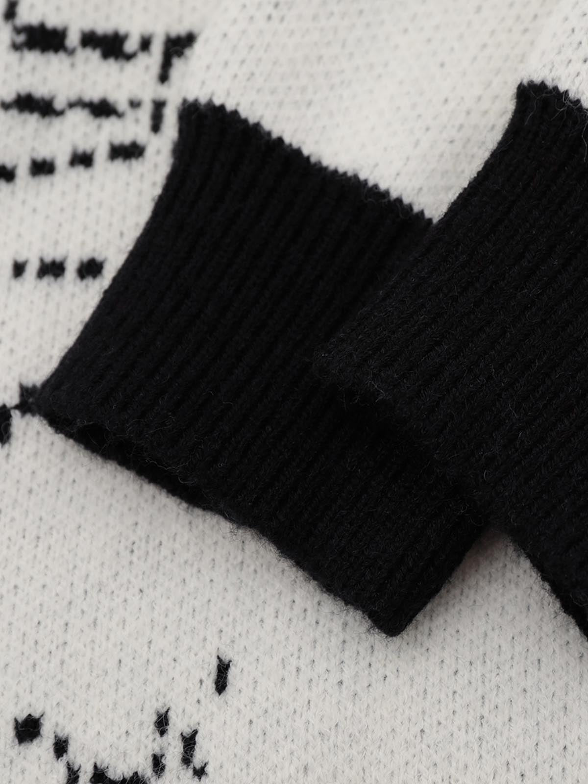 Street Portrait Jacquard Knit Sweater