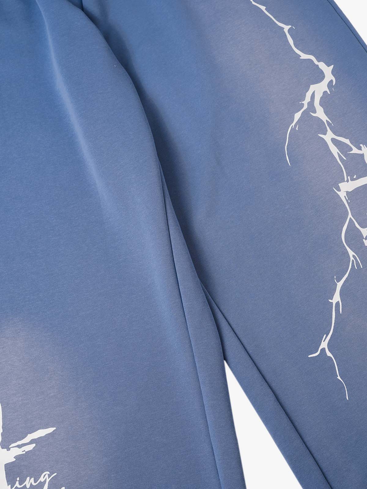 Thorn Pattern Embroidered Baggy Sweatpants