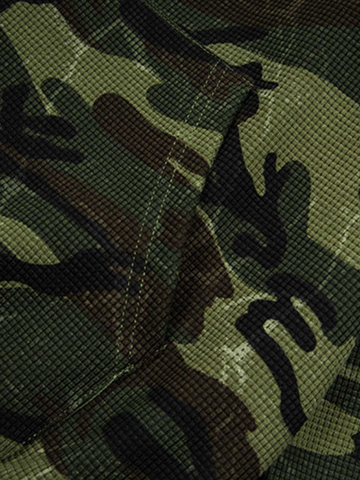 Camo Waffle-Knit Hoodie; Classic Camouflage / M, Classic Camouflage / L, Classic Camouflage / XL