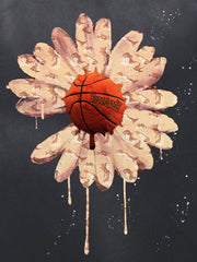 thesupermade Funny street basketball floral pattern design T-shirt 