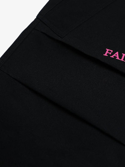 Stylish Wide-Leg Trousers with Embroidered Text and Multi-Pockets for Modern Fashionistas 