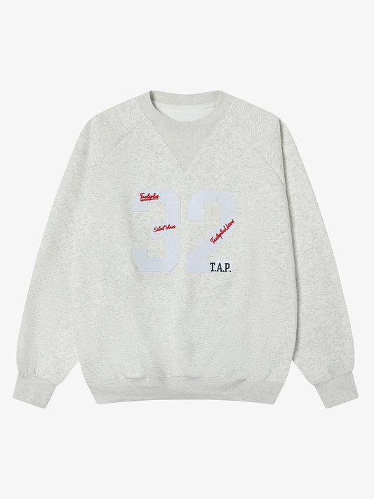 Retro Patch Embroidery Sweatershirt 