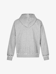 Studded Zip-Up Hooded Sweatshirt Jacket