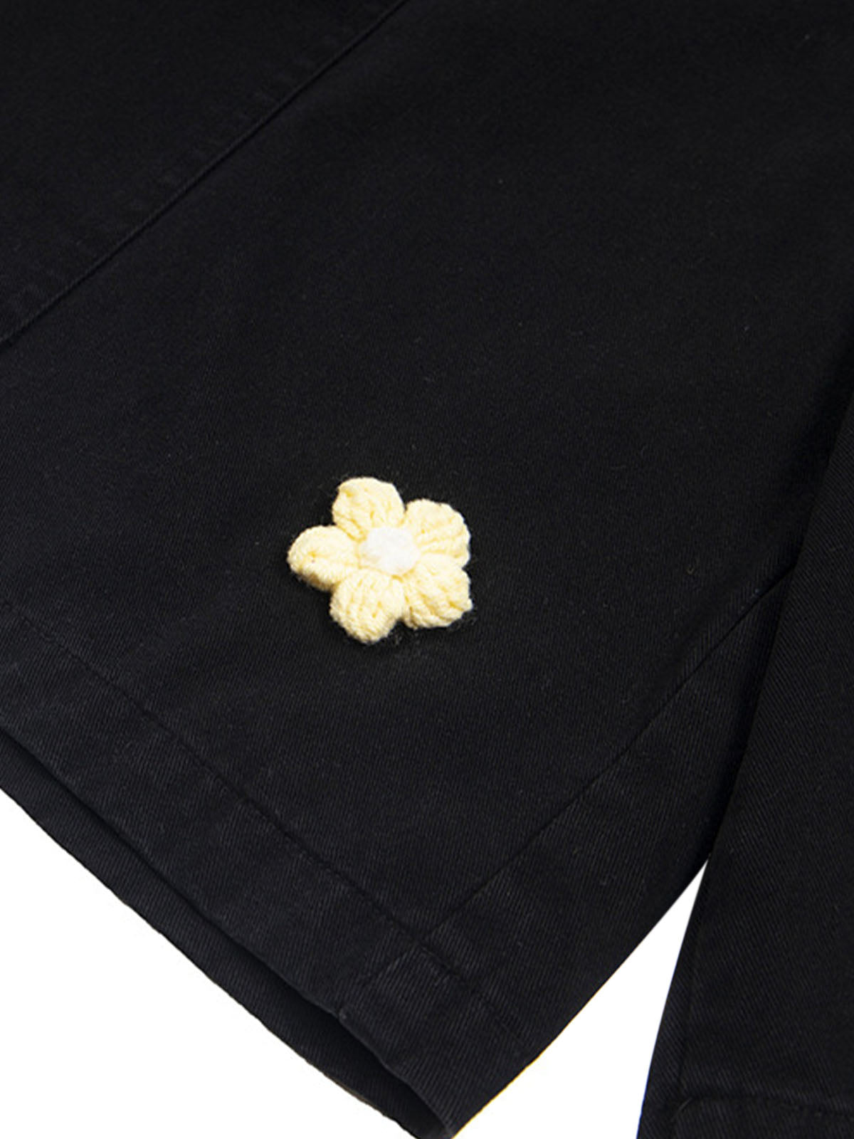 Retro Floral Embroidered Pleated Multi-Pocket Cargo Jorts 