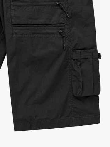 Plaid Multi-Pocket Washed Cropped Utility Pants