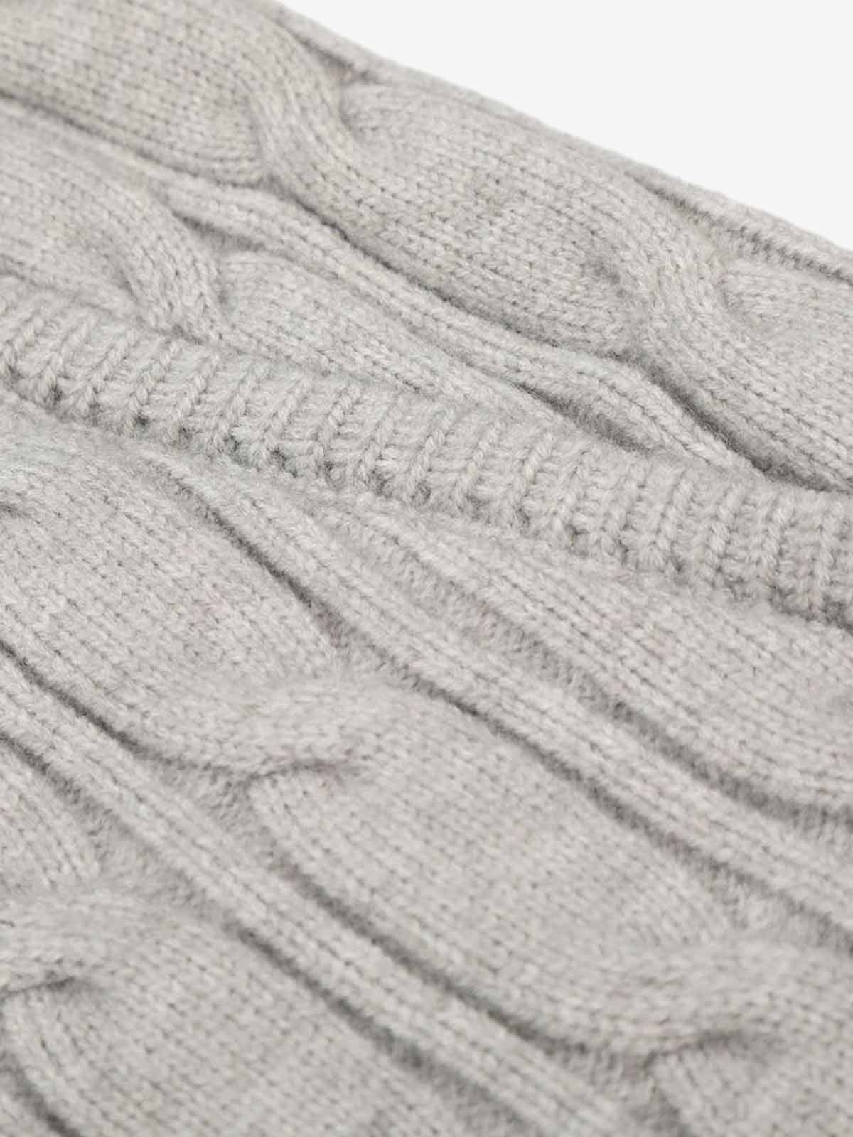 Cable Knit Zip Up Hooded Sweater